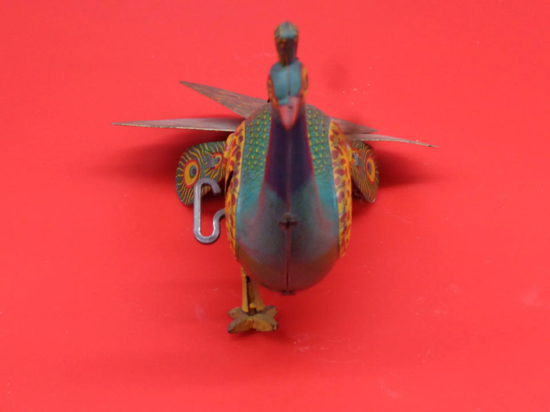 Vintage wind-up toy peacock