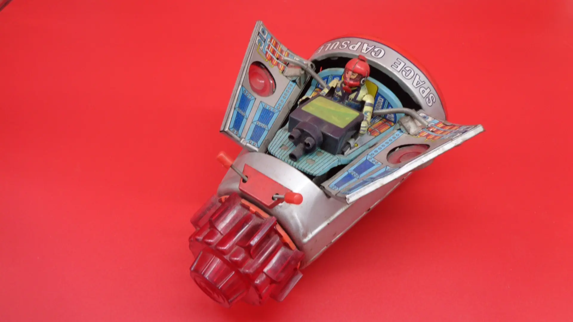 Vintage toy space capsule