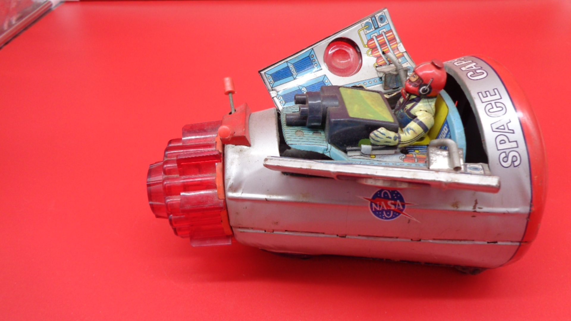 Vintage toy space capsule