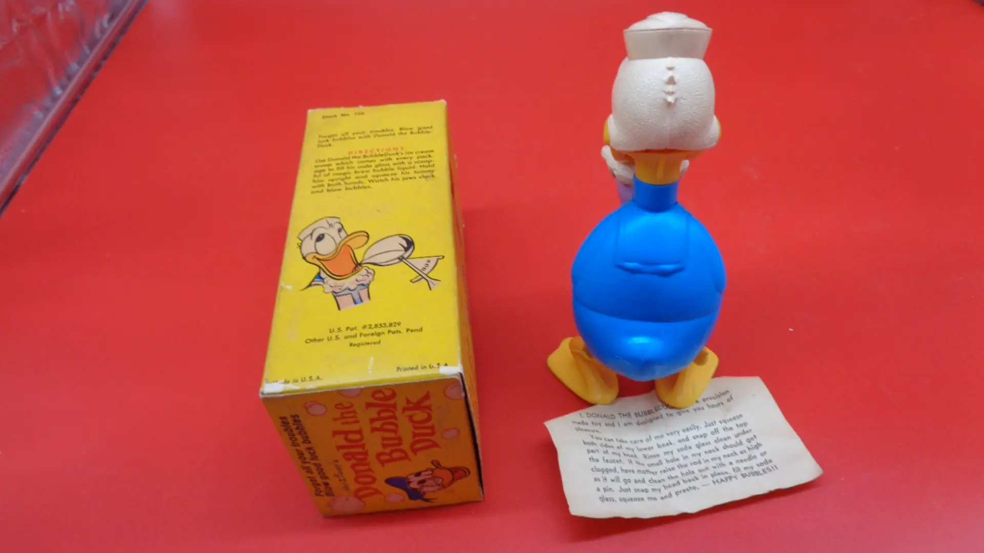 Vintage Donald Duck toy with box