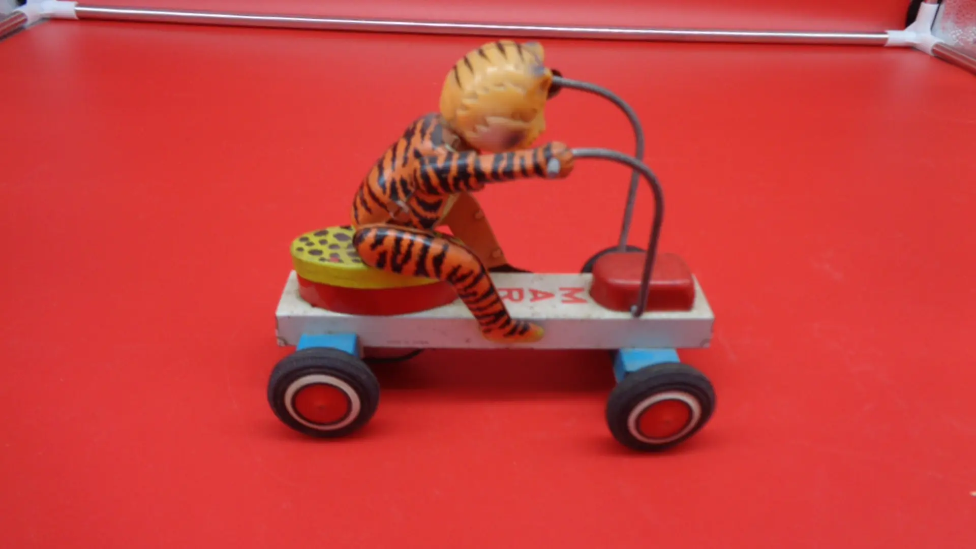 Bike-riding tiger