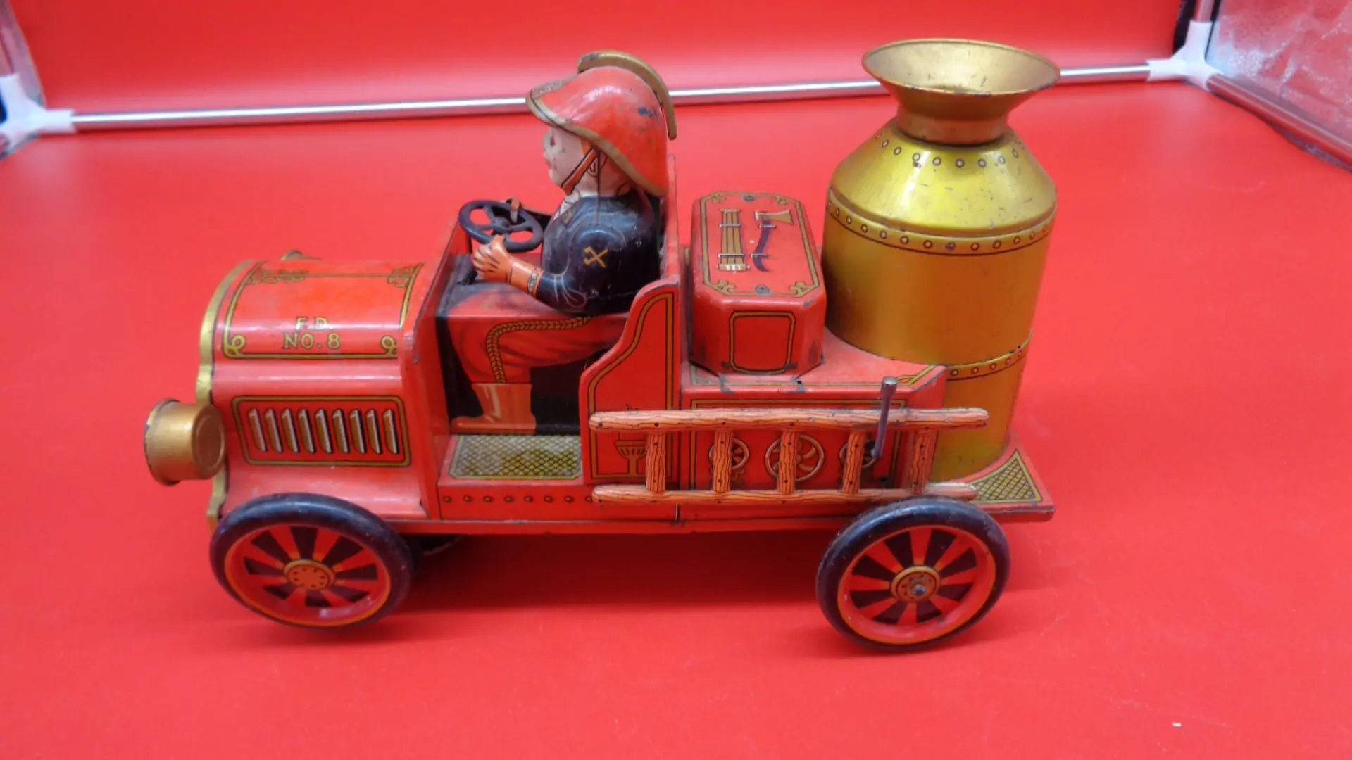 Vintage toy tank cart