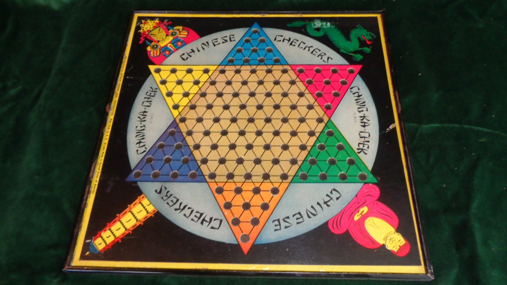 Colorful Chinese Checkers board