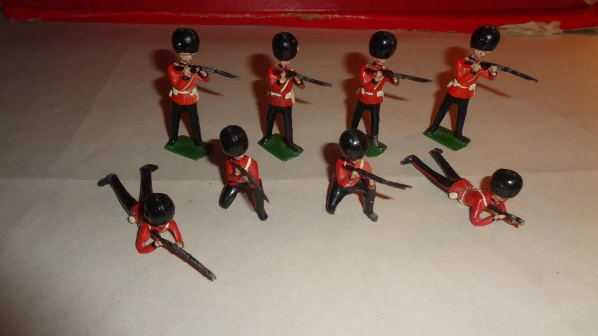 Toy soldiers in action