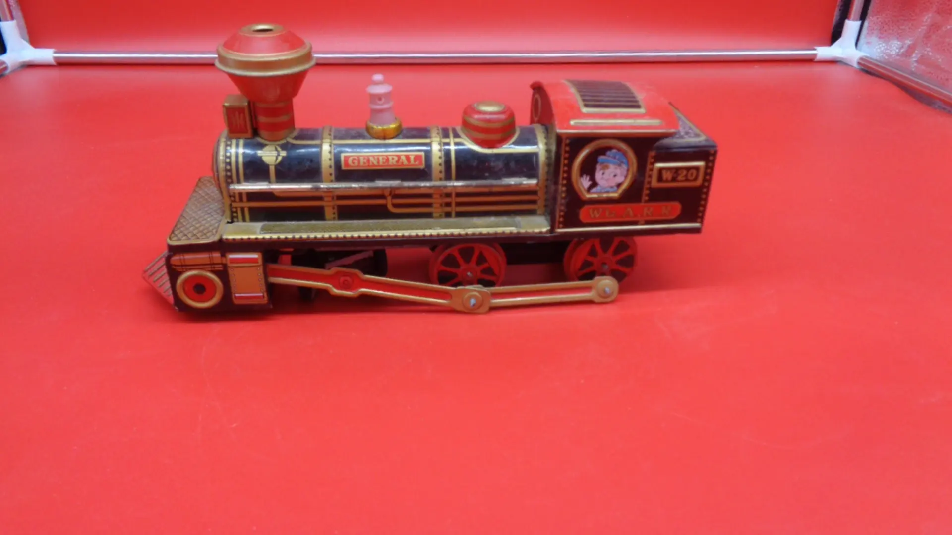 Black vintage toy steam train