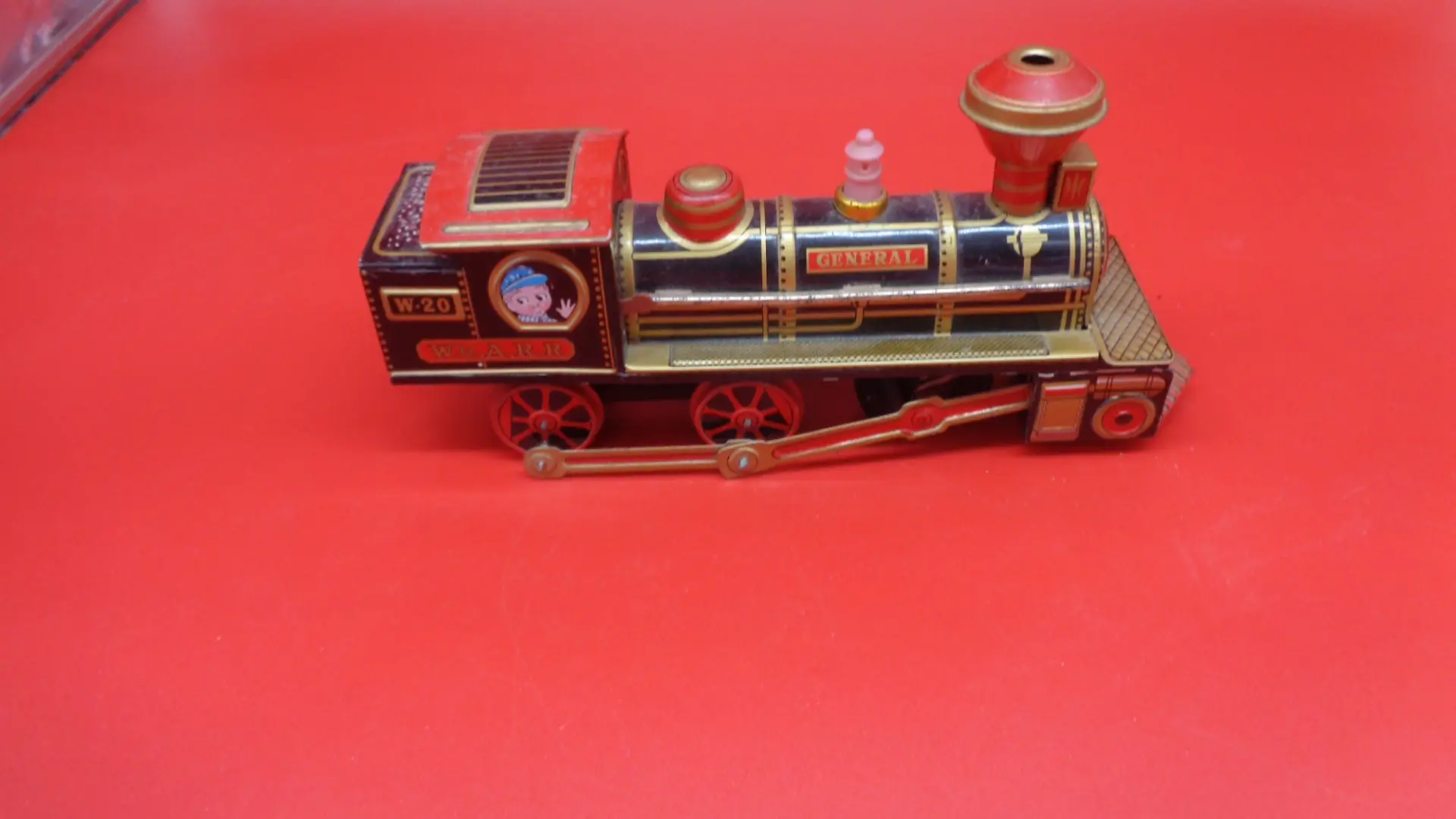 Black vintage toy steam train