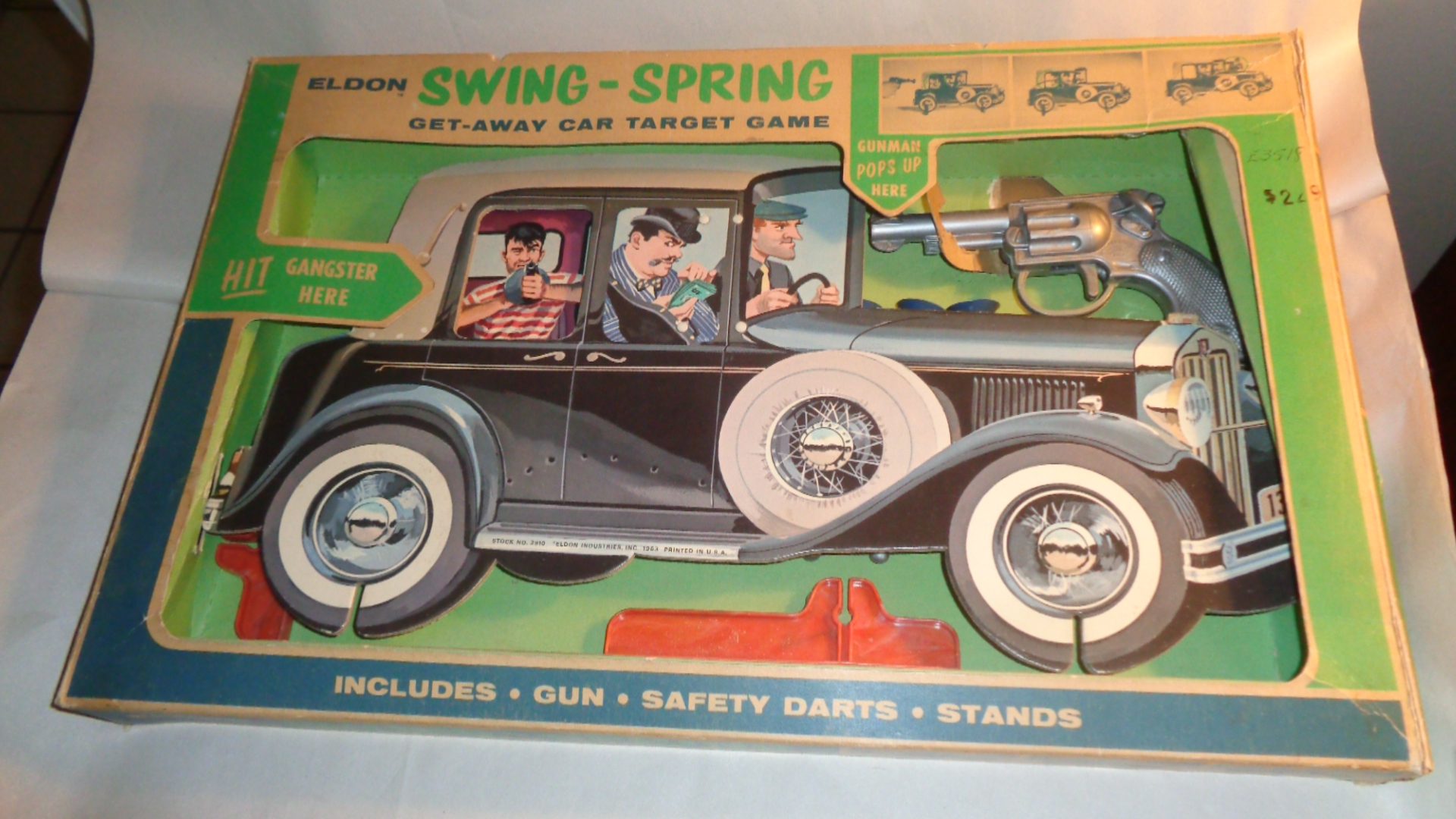 Swing-Spring Get-Away Car Target Game