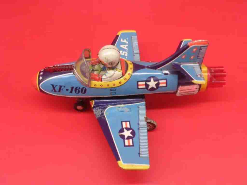 Battery-operated toy military aircraft