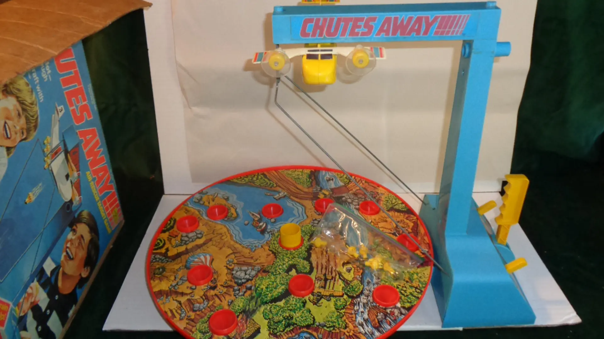 Side view of Chutes Away Air Rescue Target Game