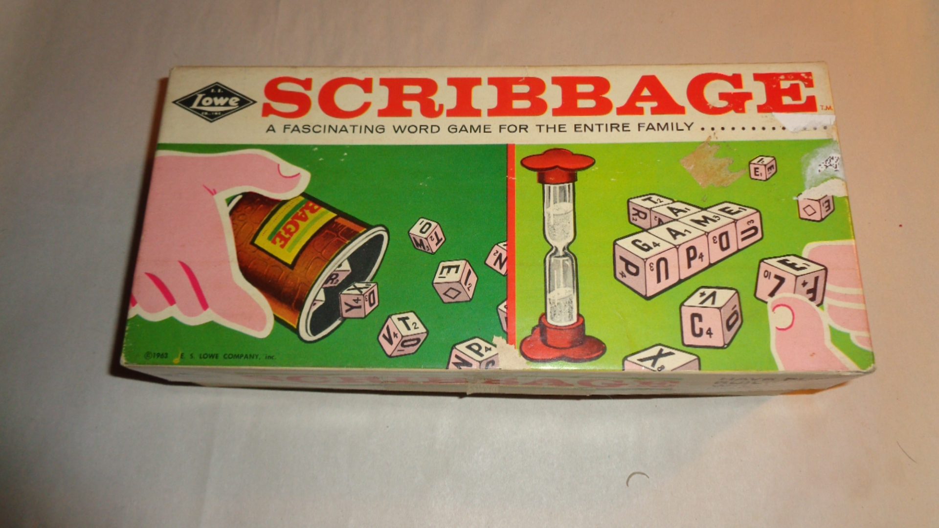 Lowe box of Scribbage word game for entire family