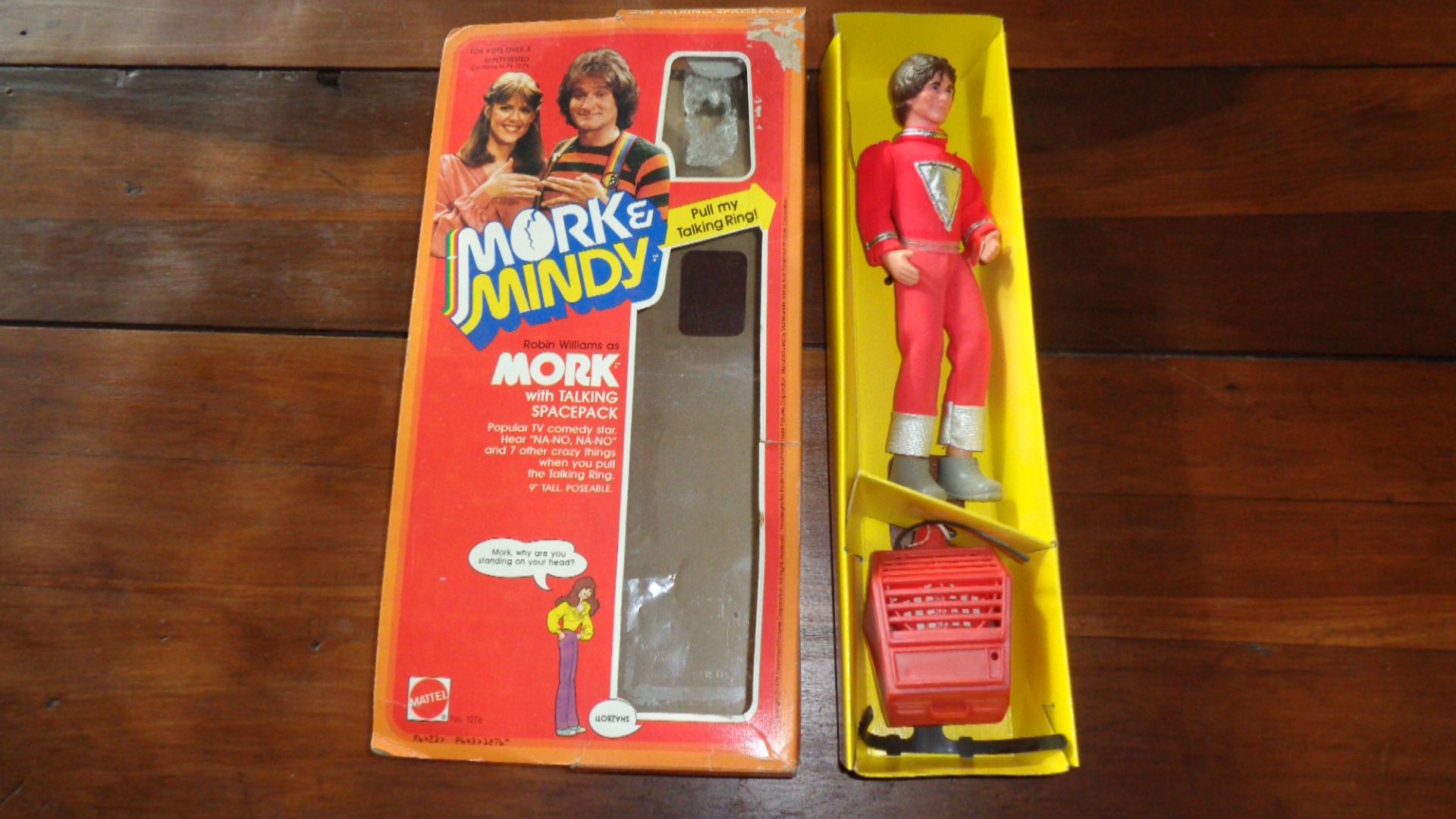 Mattel USA, Mork and Mindy Hit TV Series Mork Doll 7" Tall w/Original Box