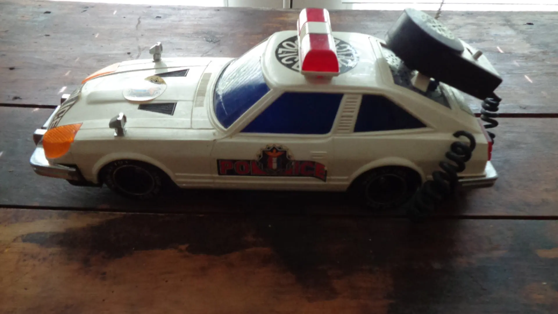 Ca:1980's, Son Ai Toys, Taiwan, Datsun Fairlady 280ZPatrol Car, Battery Operated, Left View